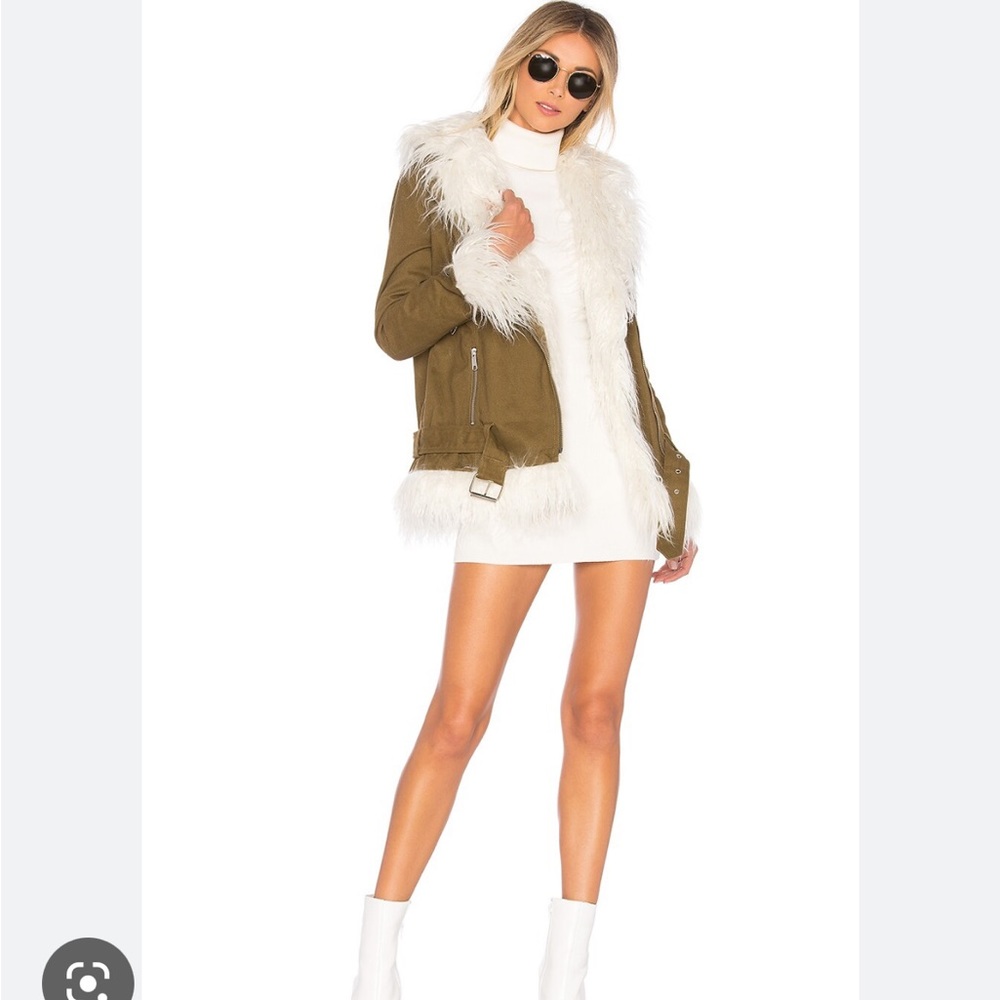 Revolve Army Green and Sherpa Jacket